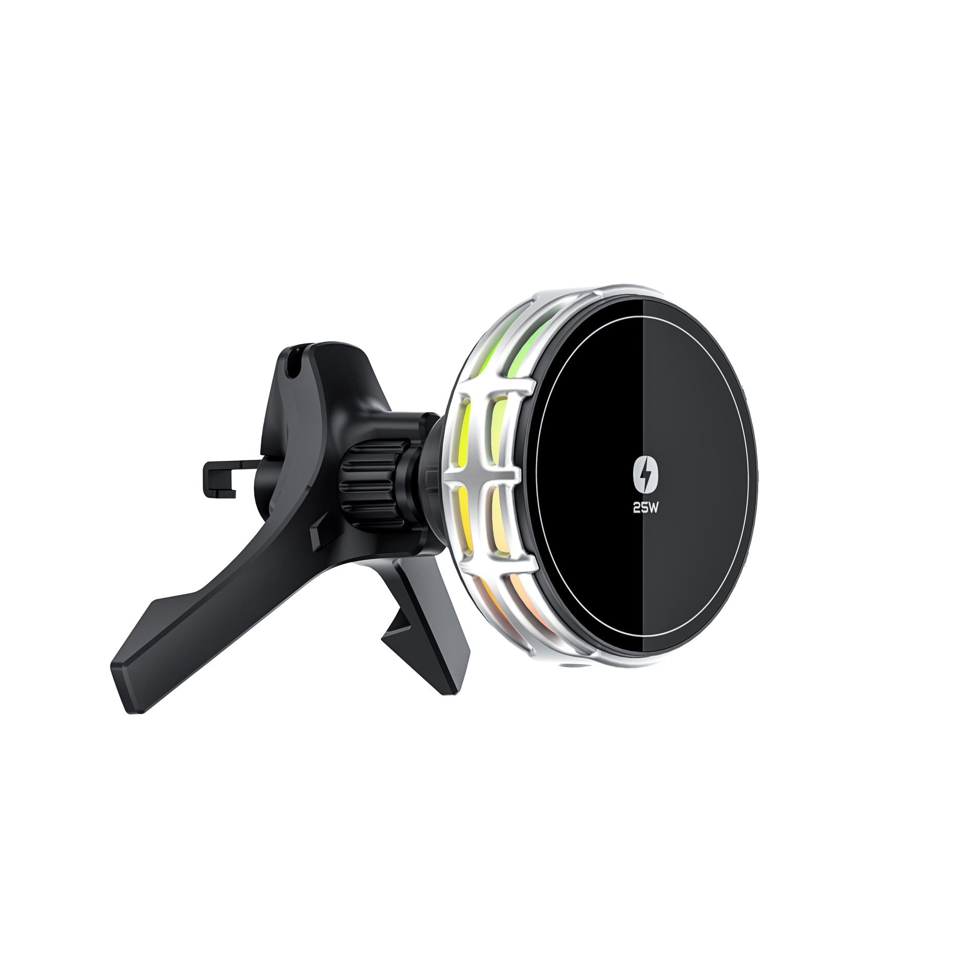 15W Wireless Charging Magnetic Car Phone Mount With Mirror Finish For Cars