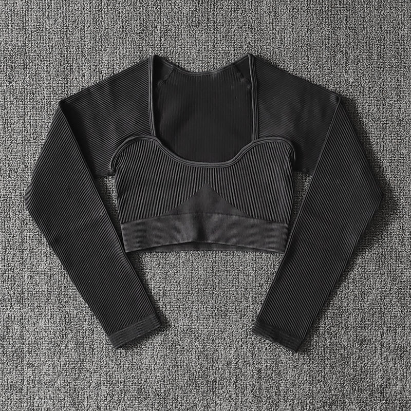 Sandwash Yoga Suit Gathering Bra Sportswear