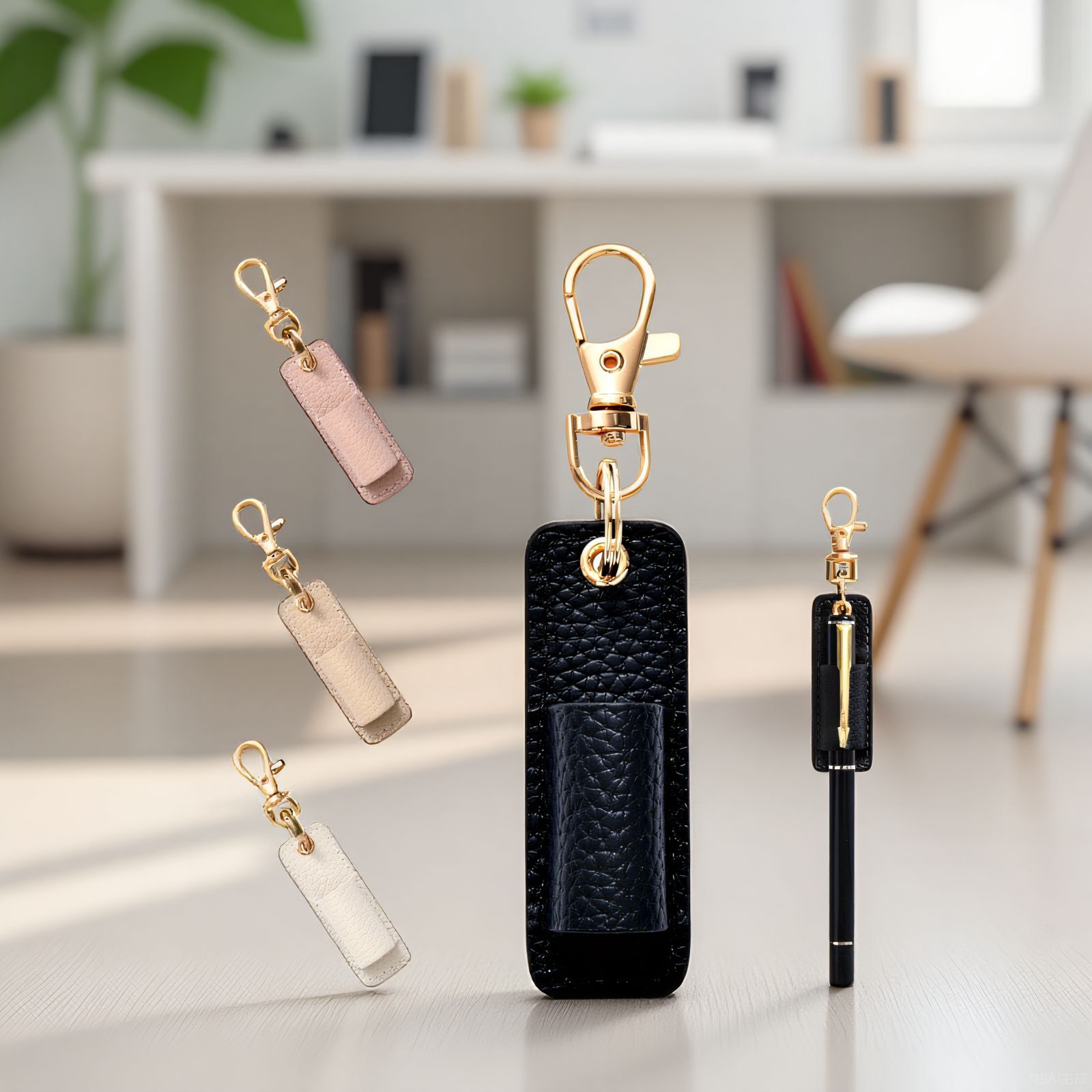 Leather Portable Pen Pouch For Storing Ballpoint Pens With Neck Strap From TEMU