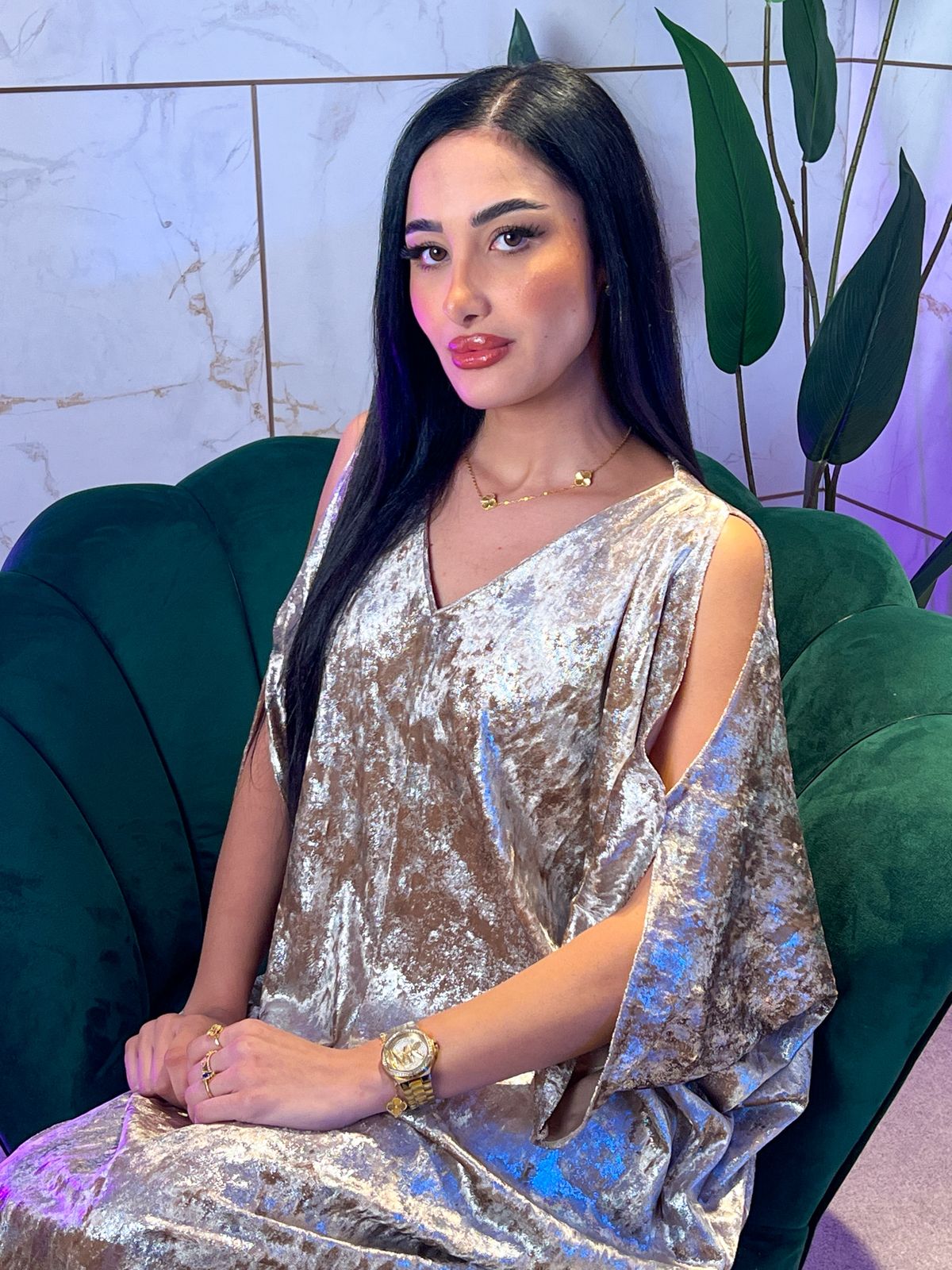 Dress Bent Arabe Foil