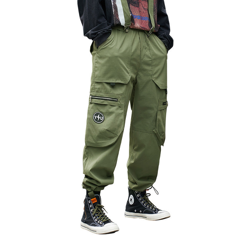 Casual Pants Japanese Strap Paratrooper Functional Pants