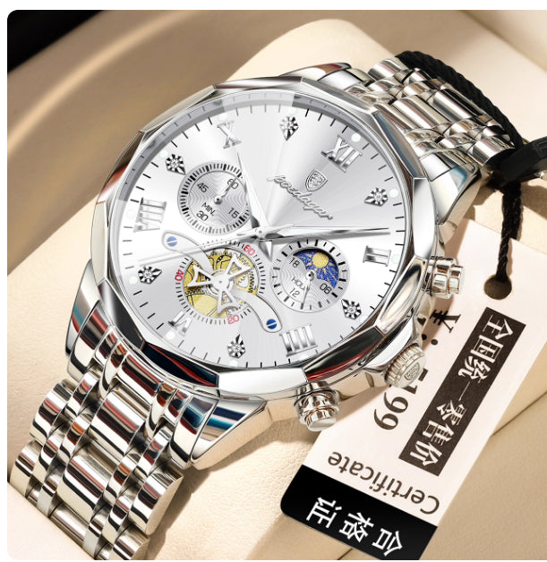 Waterproof Multifunctional Trendy High-end Luminous Men's Quartz Watch